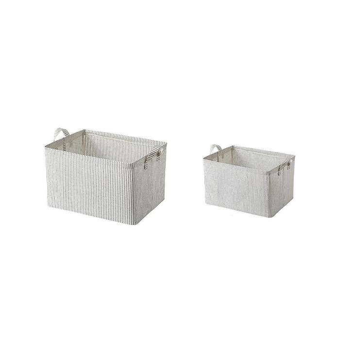 Narrow Storage Bins, Small Baskets for Organizing, Long Storage Basket with Handles, Fabric Storage
