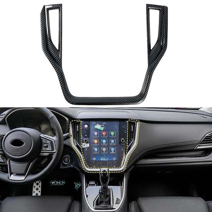 Navigation Frame for Legacy 2020 2021 Car Center Console GPS Panel Cover Trim Accessories Carbon Fib