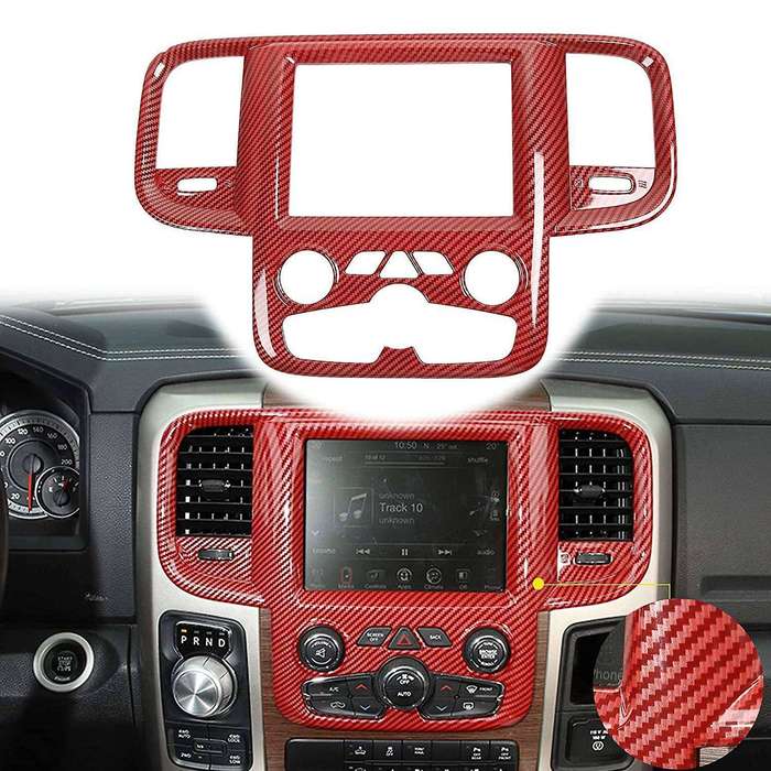 Navigation Panel Screen Dash Board Air Conditioning Vent Trim Cover for RAM 2011-2018 Accessories,Re