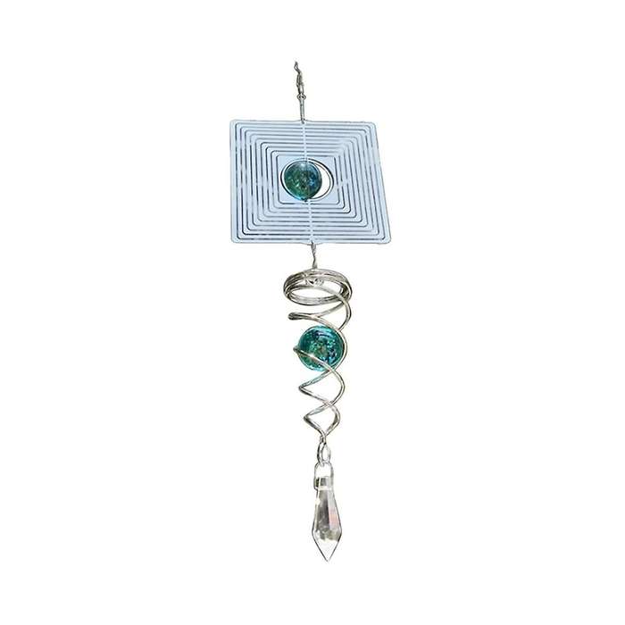 New 3d Wind Spinner Square Diy Dynamic Wind Chime Three-dimensional Wind Spin Decorative Pendant Fo