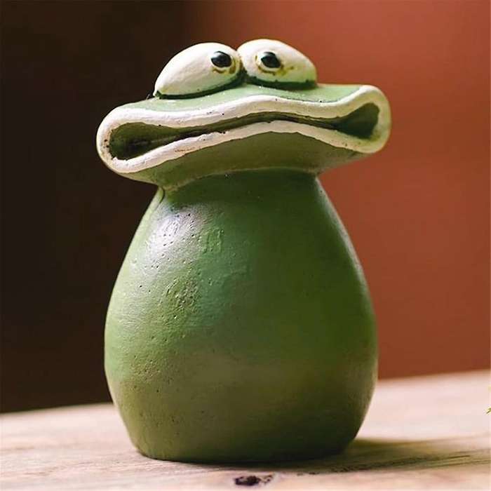 New Big Mouth Frog Garden Decoration Waterproof Resin Big Mouth Frog Family of Three Garden Statue