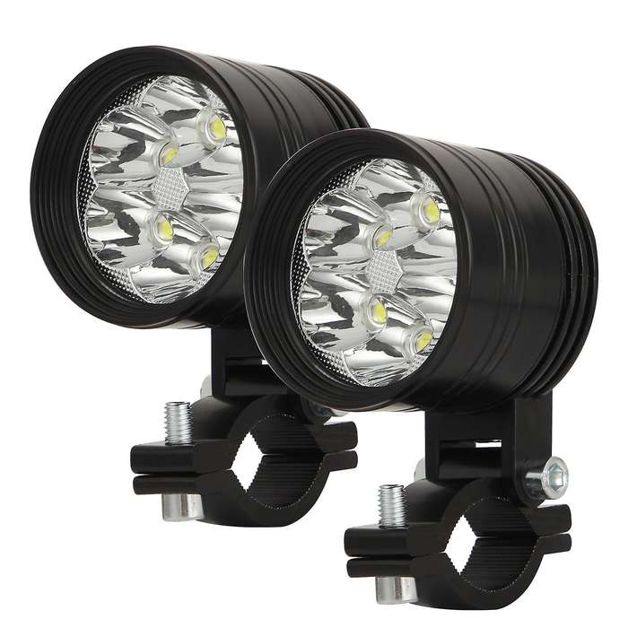 New Motorcycle Fog Lights for All Mountain Bikes, ATVs, Motorcycles LED Driving Lamp, 6 Lamp Beads