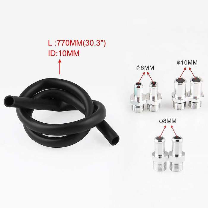 New Universal Aluminum Oil Catch Can Kit Reservoir Tank Engine Black Polish Baffled