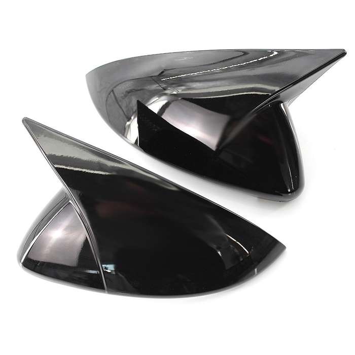New-1 Pair Bright Black Car Rear View Mirror Cover Cap Fit for Golf MK7 2014-2019 Side Mirror Cover