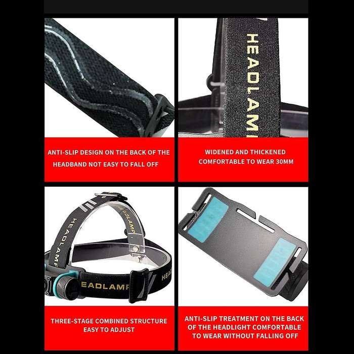 Night Running LED Headlamp Sensor Headlight 18650 USB Rechargeable Head Light Lamp Torch 6 Lighting