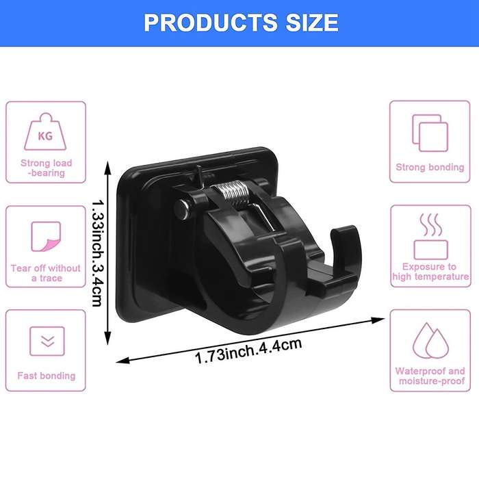 Non-Drilled Curtain Rod Holders Sticky Curtain Rod Holders Nailless Curtain Hooks Suitable for Walls