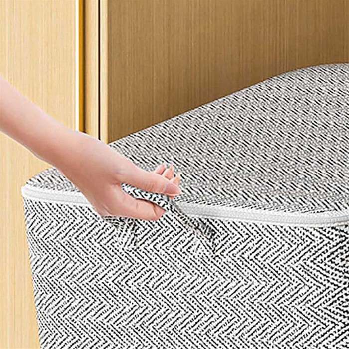 Non-Woven Zippers Storage Bag Moving Quilt Storage Basket Travel -Capacity Clothing Storage Bag