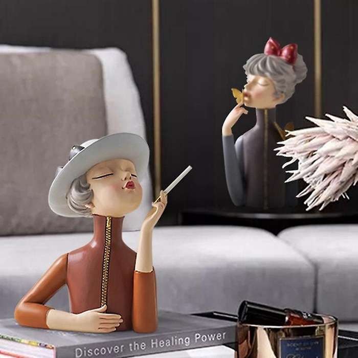 Nordic Decor Bubble Girl Resin Decorative Ornaments Living Room Decoration Statues Desk Accessories