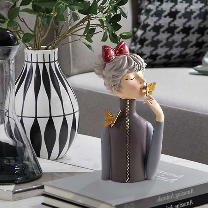Nordic Decor Bubble Girl Resin Decorative Ornaments Living Room Decoration Statues Desk Accessories
