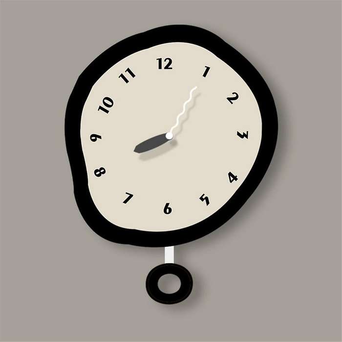 Nordic Minimalist Silent Wall Clock Simple Living Room Decoration Restaurant Wall Clock Art Personal