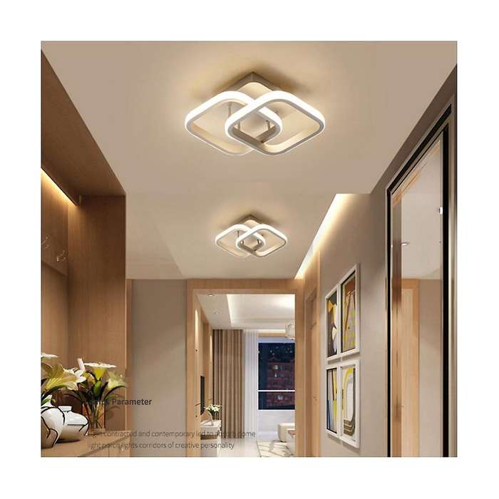 Nordic Style Acrylic Chandelier Modern Led Ceiling Light White Ceiling Lamp for Bedroom, Kitchen, Co