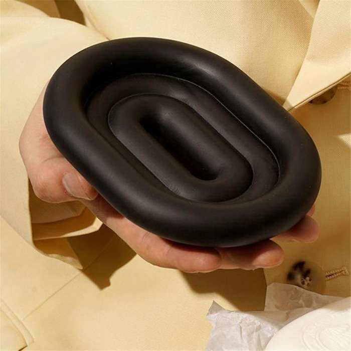 Nordic Style Black Resin Storage Basket Soap Dish Perfume Holder Home Organizer Storage Bathroom Dec