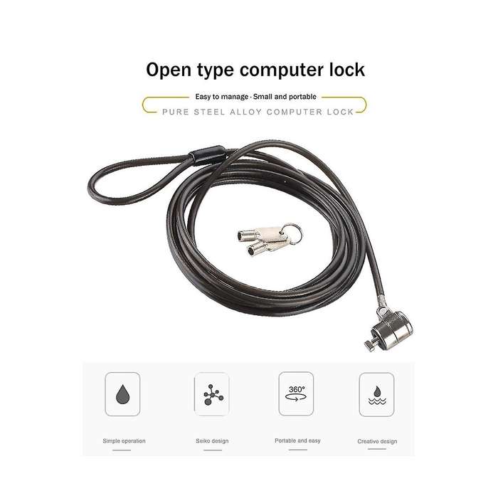 Notebook Laptop Computer Lock Laptop Anti-theft Lock Universal Key Internet Cafe Lock Security Anti