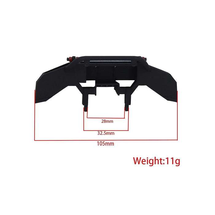 Nylon Front Bumper with Winch LED Light for TRX4M 1/18 RC Crawler Car Upgrade Parts Accessories