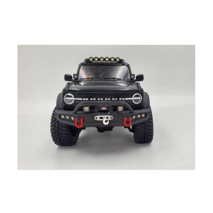 Nylon Front Bumper with Winch LED Light for TRX4M 1/18 RC Crawler Car Upgrade Parts Accessories