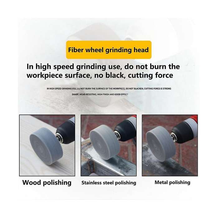Nylon Wheel Polishing Head with Handle Fiber Polishing Wheel Stainless Steel Wire Drawing Wheel 6mm