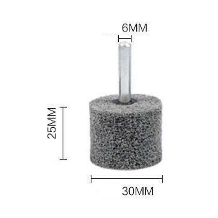 Nylon Wheel Polishing Head with Handle Fiber Polishing Wheel Stainless Steel Wire Drawing Wheel 6mm
