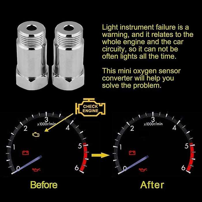 O2 Sensor Protective Shell Plug Adapter x 1.5 Sensor Spacer, Sensor Extender Car Accessories, 4 PCS