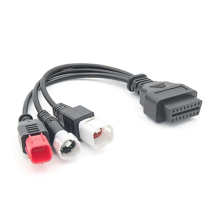 OBD2 Diagnostic Cable for Kline Euro5 Motorcycle 16 Pin to 3Pin 4Pin 6Pin OBD2 3 in 1 Diagnostic Ada