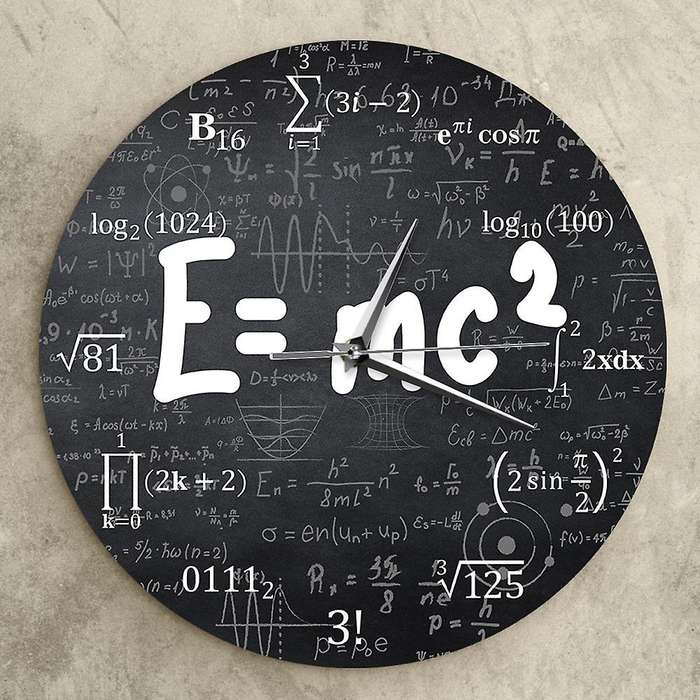 of Relativity Math Formula Wall Clock Scientist Physics Teacher Gift School Classroom Decor