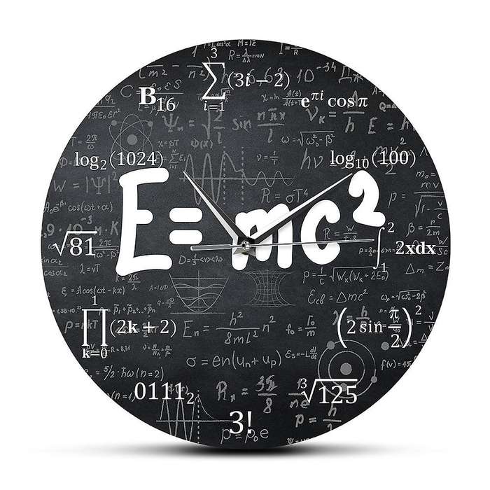 of Relativity Math Formula Wall Clock Scientist Physics Teacher Gift School Classroom Decor