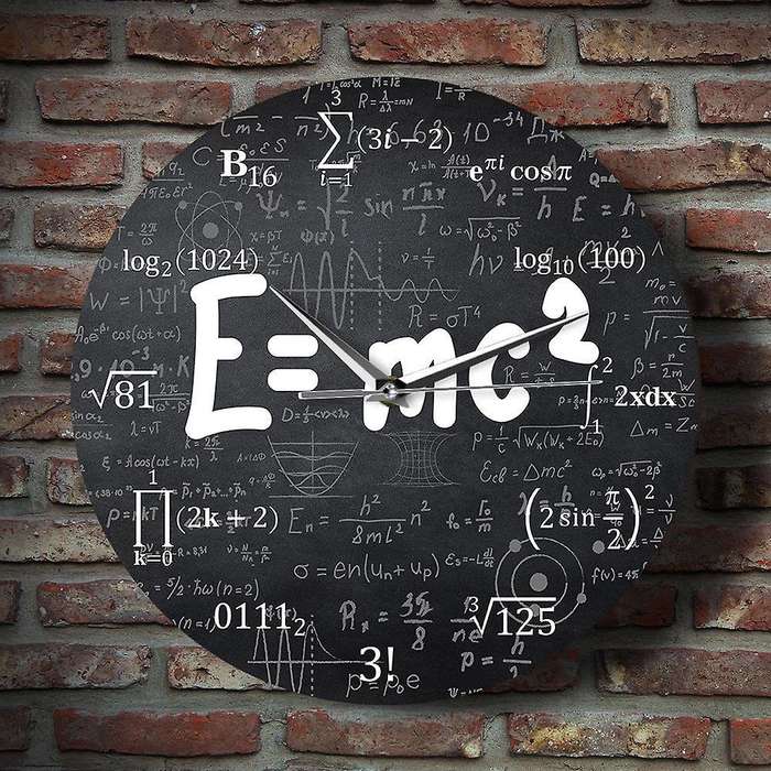 of Relativity Math Formula Wall Clock Scientist Physics Teacher Gift School Classroom Decor