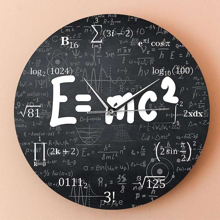 of Relativity Math Formula Wall Clock Scientist Physics Teacher Gift School Classroom Decor