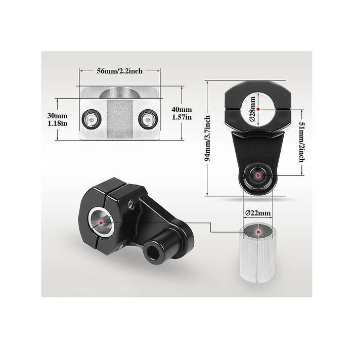 Off-road Motorcycle Universal 22/28mm Handlebar Adjustable Risers Handlebar Heightening Code Seat He