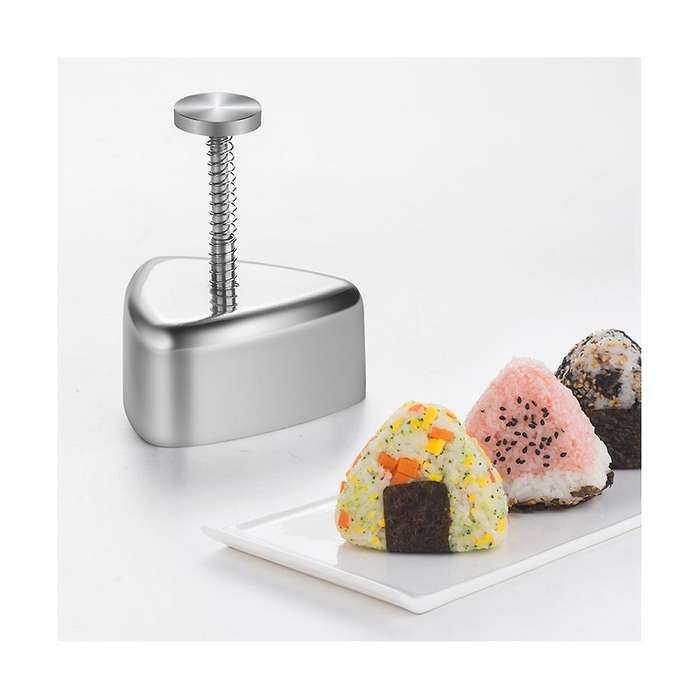Onigiri Mold, Stainless Steel Rice Ball Mold Sushi Maker, Classic Triangle Musubi Mold Lunch Bento
