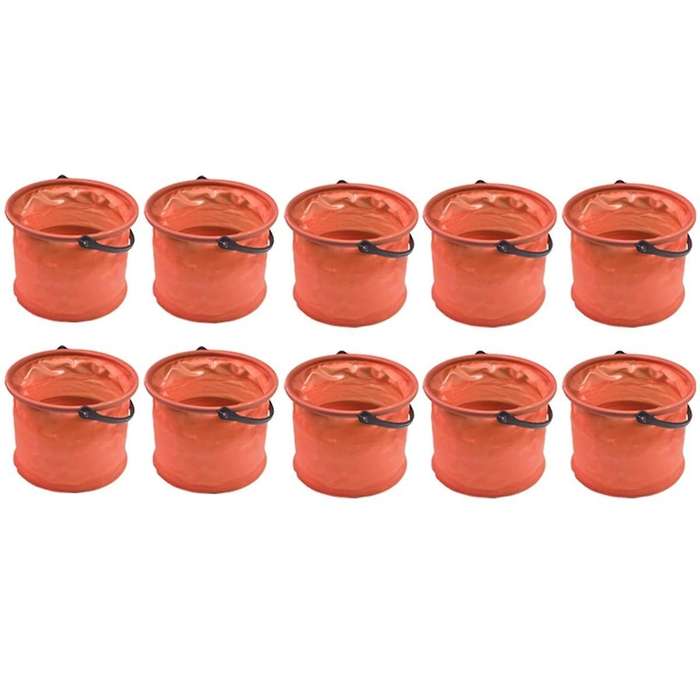 Orange Folding Bucket, Foldable Portable Fishing Bucket, Art Color Bucket, Pen Washer
