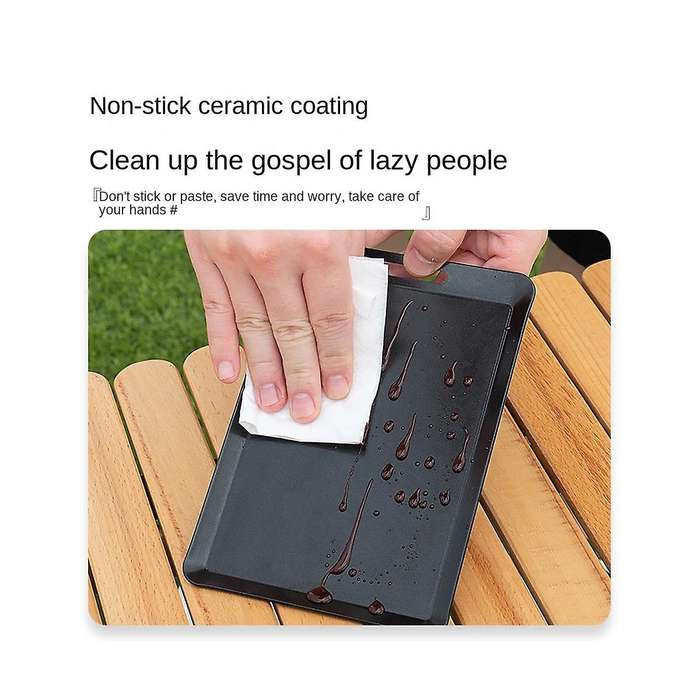 Outdoor Baking Tray Grill Pan Household Barbecue Pan Non Stick Bakeware Portable Griddle Coolware