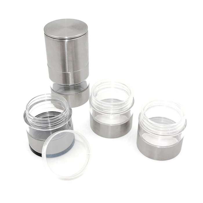Outdoor Bbq Picnic Sauce Bottle Set Stainless Steel Seasoning Box Transparent Plastic Solid Camping