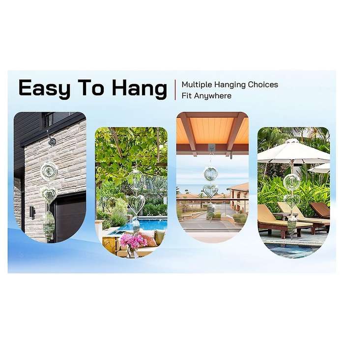 Outdoor Bird Deterrent Reflective 3D Stainless Steel Wind Rotor Bird Deterrent Anti-Woodpecker Pigeo