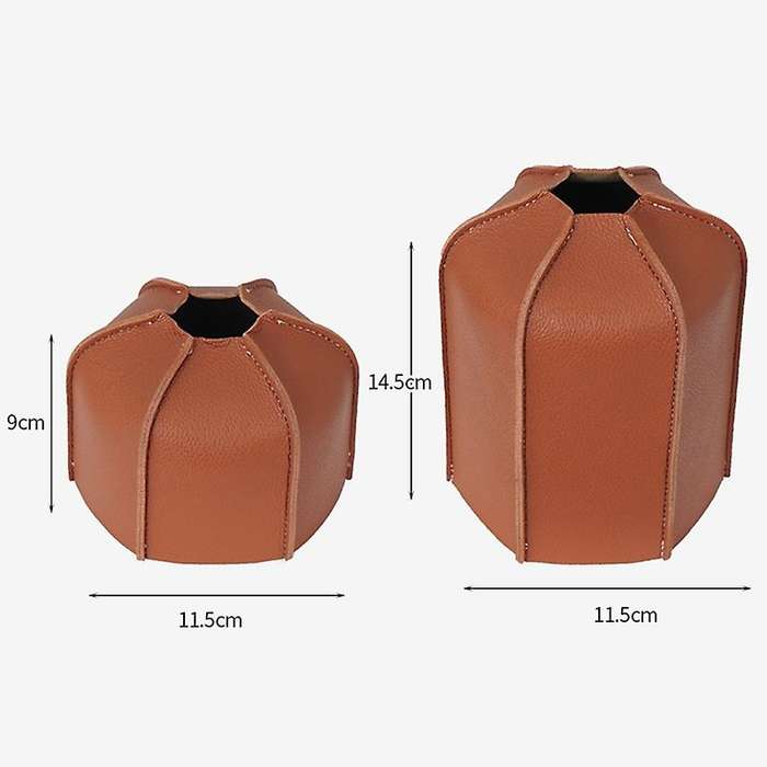 Outdoor Camping Flat Gas Tank Leather Case Retro Camping Fuel Tank Gas Tank Protective Cover Stove P