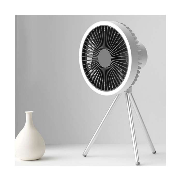 Outdoor Camping Fan Lamp Usb Floor Fan Tripod Desktop Fan Dormitory Mini Tent Ceiling Fan