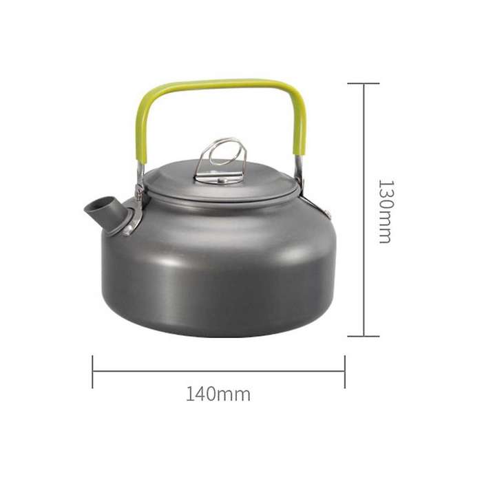 Outdoor Kettle Aluminum Material - Portable Camping Set Pot Travel Cutlery Utensils Hiking Picnic E