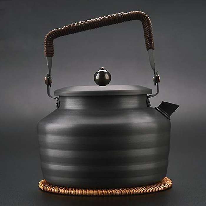 Outdoor Picnic Supplies 1.3L Ancient Chinese Style Kettle Boil Tea Coffee Kettle Water Jug Canteen C