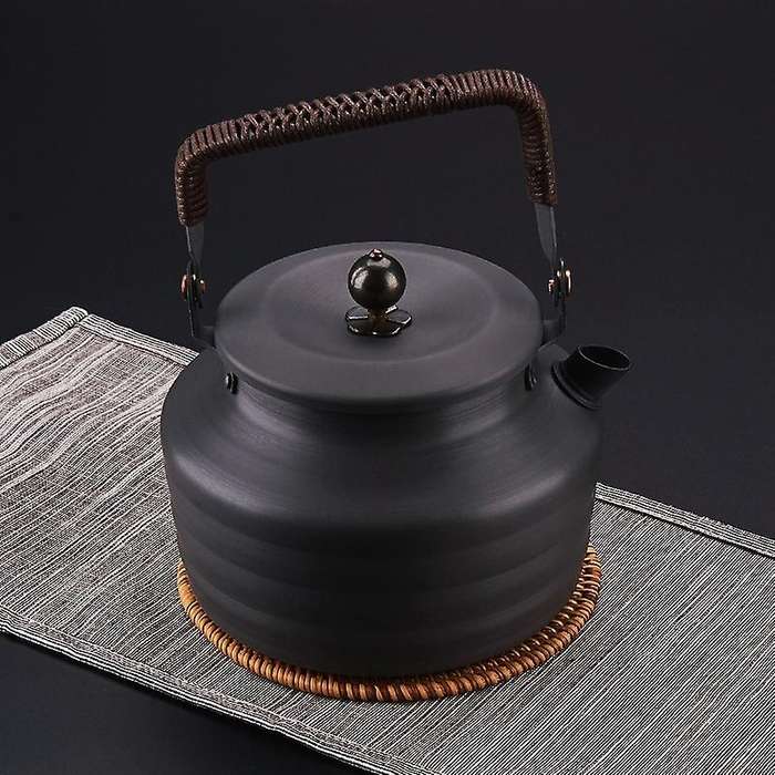 Outdoor Picnic Supplies 1.3L Ancient Chinese Style Kettle Boil Tea Coffee Kettle Water Jug Canteen C