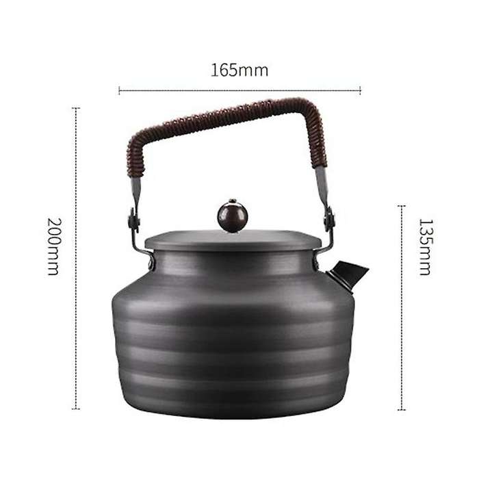 Outdoor Picnic Supplies 1.3L Ancient Chinese Style Kettle Boil Tea Coffee Kettle Water Jug Canteen C