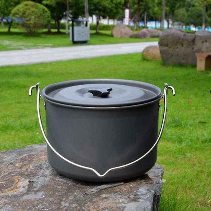 Outdoor Picnic Single Pot Aluminum Alloy Camping Pot