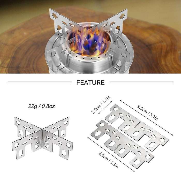 Outdoor Portable Alcohol Stove Mini Camping Stove Rack Combo Set Alcohol Burners with Stand Stove Ra