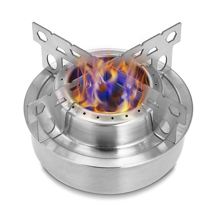 Outdoor Portable Alcohol Stove Mini Camping Stove Rack Combo Set Alcohol Burners with Stand Stove Ra