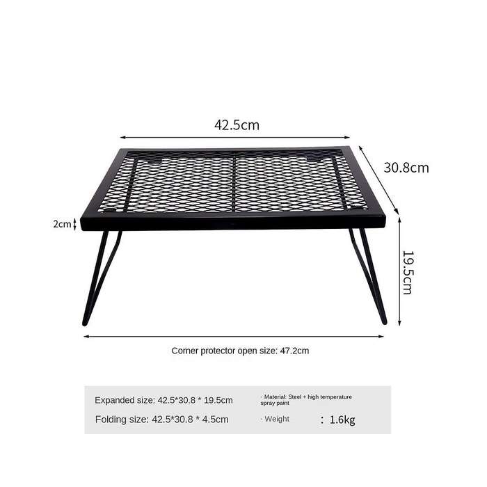 Outdoor Portable Folding Mesh Table Camping Lightweight Waterproof Barbecue Table for Travel Tour