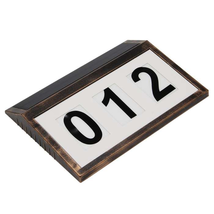 Outdoor Solar LED House Number Light Energy Saving Solar Door Plate Light DIY Garden Garage Door Num