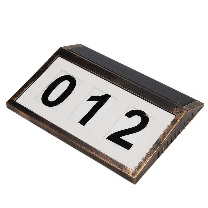 Outdoor Solar LED House Number Light Energy Saving Solar Door Plate Light DIY Garden Garage Door Num