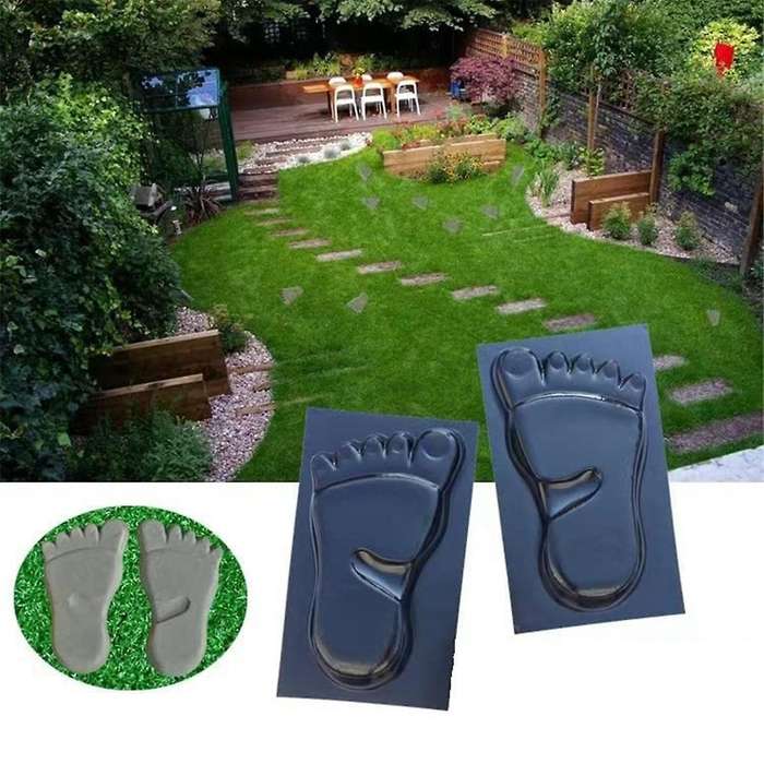 Outdoor Stepping Stone, Concrete and Forms, 2 Packs Cement Paver Mold, Garden Sculptures & Statues