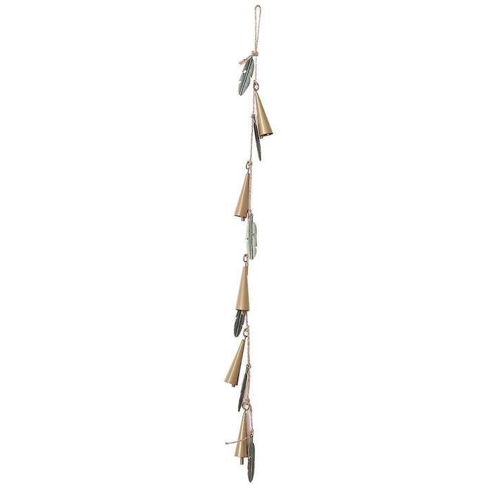 Outdoor Vintage Wind Chime,iron Art Pendant ,hanging Outdoor Hanging Leaf Wind Chime Decoration