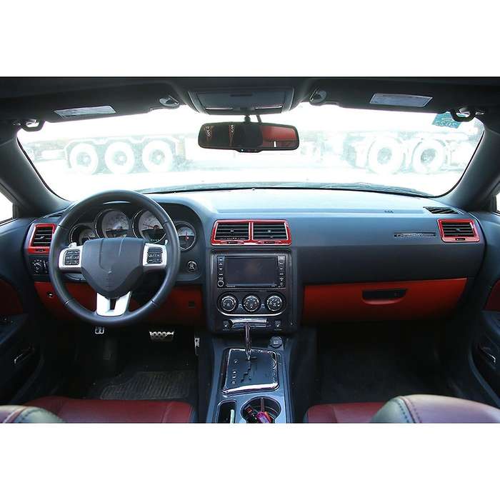 Outlet Cover Bezel ABS Trim for 2009-2014 Interior Accessories (Red)