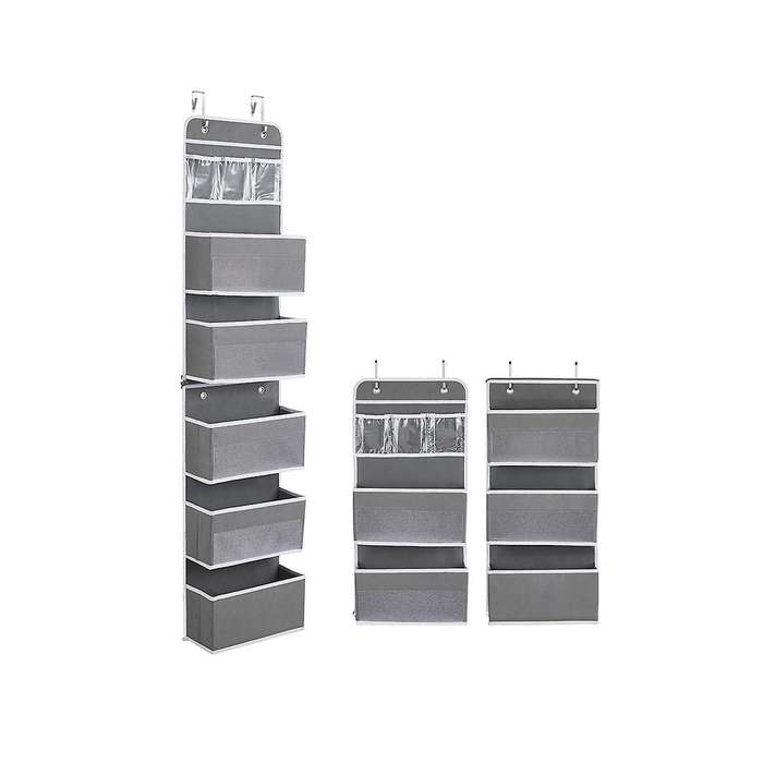Over Door Organizer, 6 Shelf Behind Door Organizer, Flexible 1 Split to 2 Bathroom Hanging Organize