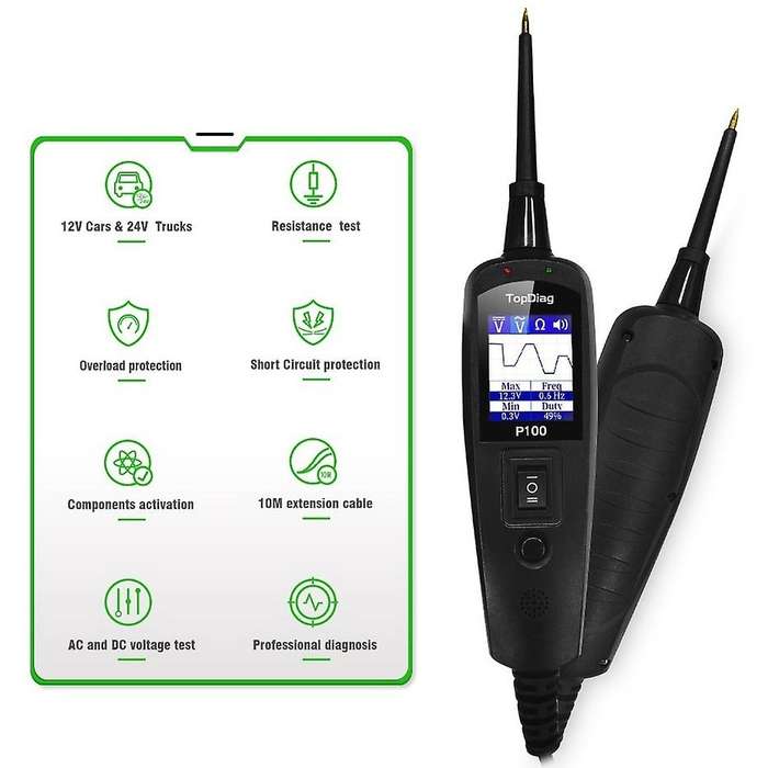 P100 Power Test Electric Circuit Tester Car Diagnostic Tool for Cars Trucks